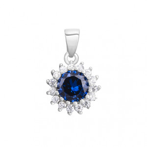 Pandantiv argint cu piatra albastra DiAmanti Z1101C_BL-DIA (Argint 925‰ 1,3 g.)